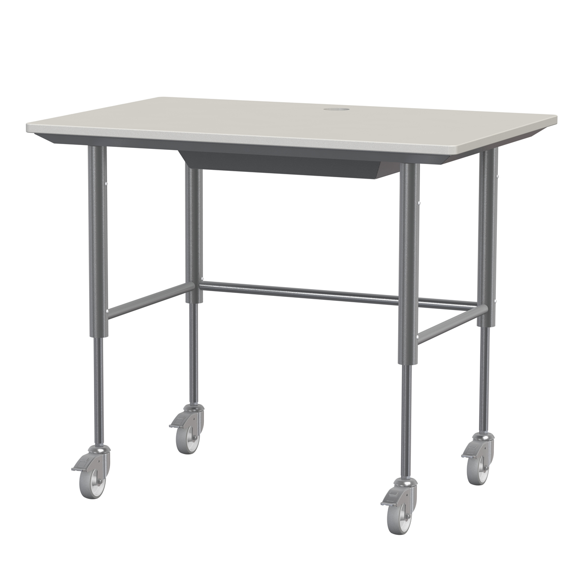 Elektr. höhenverst. Hygienic Design Tisch mit Corian fahrbar