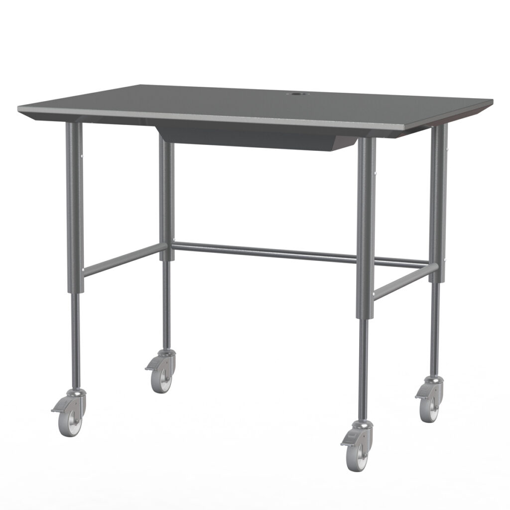 Elektrisch höhenverstellbarer Hygienic Design Tisch fahrbar