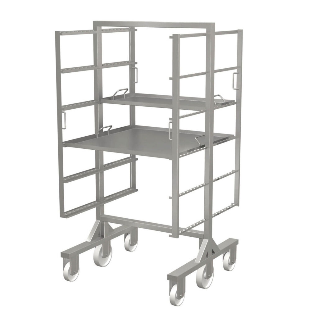 Rauch- und Kochwagen H-Form für Rauchspieße und Kochsatten